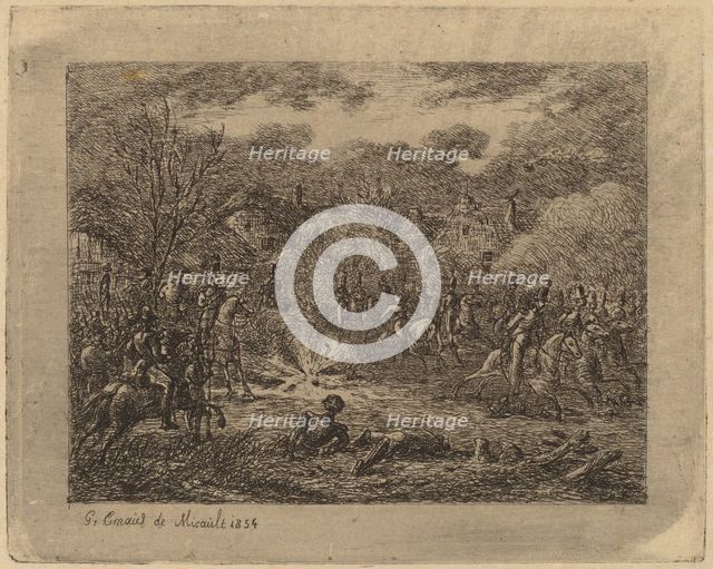 Explosion of a Grenade (L'Explosion d'une grenade), 1854. Creator: Gerhardus Emaus De Micault.