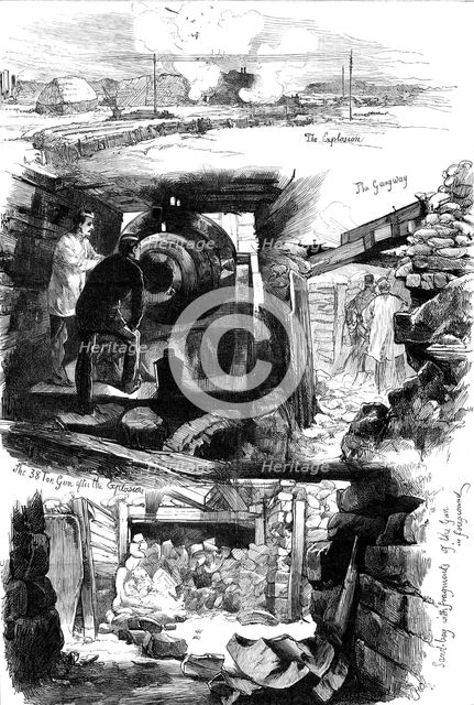 Explosion of the Thunderer's Great Gun at Woolwich, 1880. Creator: Unknown.