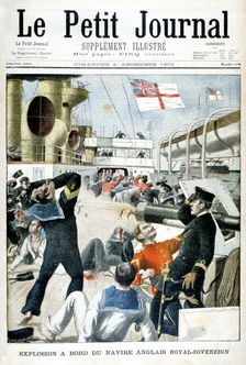 Explosion on board the British warship HMS Royal Sovereign 1901