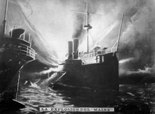 Explosion on the SS Maine, 1898, (c1910)