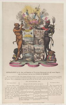 Explanation of the Arms and Supporters of Napoleon Bonaparte, 1808., 1808. Creator: Anon