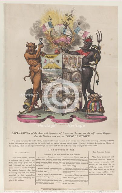 Explanation of the Arms and Supporters of Napoleon Bonaparte, 1808., 1808. Creator: Anon.