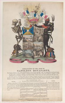 Explanation of the Arms of Napoleon Bonaparte, April 1814., April 1814. Creator: Thomas Rowlandson