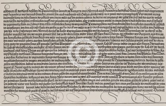 Explanatory Text, Part II, from the Arch of Honor, proof, dated 1515, printed 1517-18. Creator: Hieronymus Andreae.