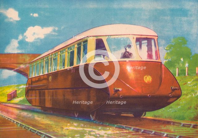 'Express Diesel Engine Rail Car, G.W.R.', 1940. Artist: Unknown.