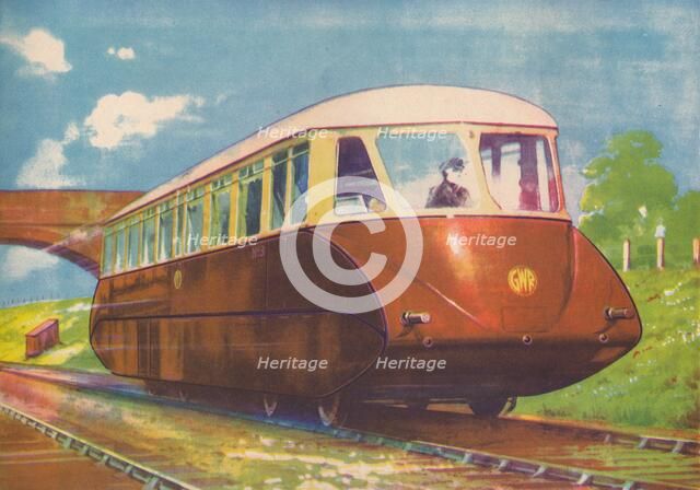 'Express Diesel Engine Rail Car, G.W.R.', 1940. Artist: Unknown.