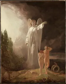 Expulsion of Adam and Eve, 1880s. Creator: John Faed (Scottish, 1820-1902)