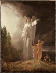 Expulsion of Adam and Eve, 1880s. Creator: John Faed (Scottish, 1820-1902)