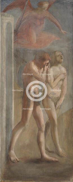 Expulsion of Adam and Eve, after Masaccio, 1898. Creator: Magnus Enckell.
