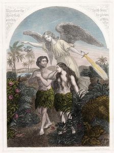 Expulsion of Adam and Eve from the Garden of Eden, c1860