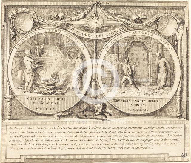 Expulsion of the Jesuits (Expulsion des Jesuites), 1761. Creator: Gabriel de Saint-Aubin.