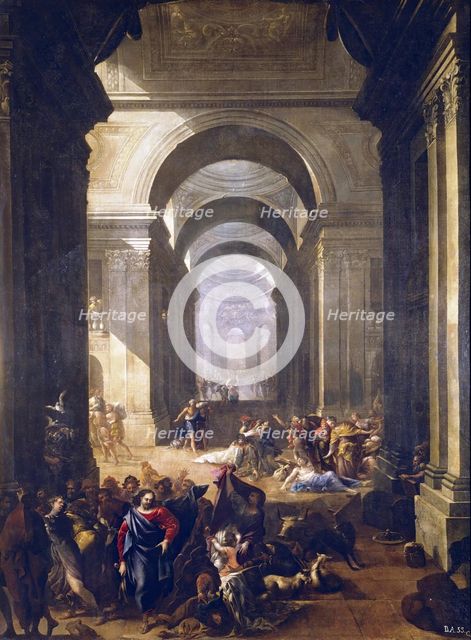 Expulsion of the Merchants from the Temple, c1670. Creator: Vicente Salvador Gomez.