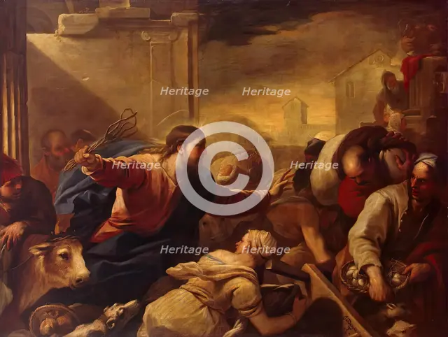Expulsion of the Money-Changers from the Temple, 1675. Creator: Luca Giordano.