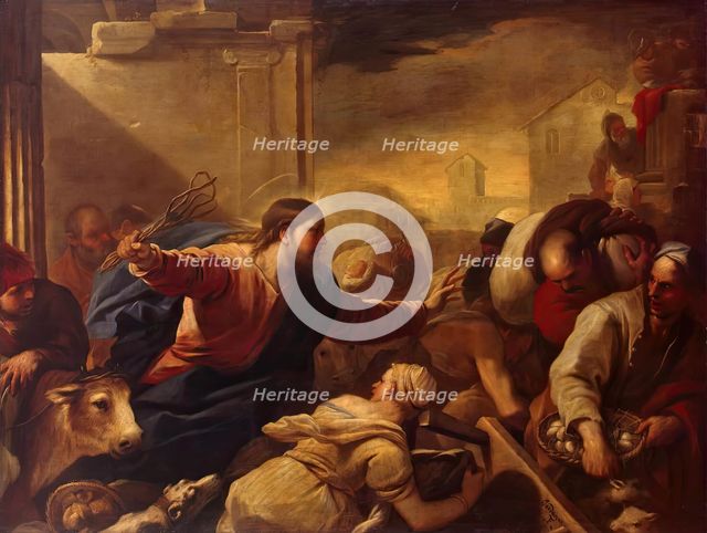 Expulsion of the Money-Changers from the Temple, 1675. Creator: Luca Giordano.