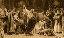 Expulsion of the moneylenders, 1922. Creator: Henry Traut