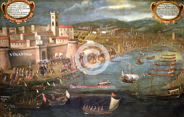 Expulsion of the Moors, oil that represents the shipment at the port of Vinaroz of the Moors of S…