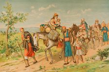 Expulsion of the Moriscos from Spain by order of King Philip III in 1609 (1890). Creator: Juan Alaminos