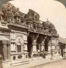 Exquisitely carved ornamentation of a Hindu Buddhist Temple, Colombo, Ceylon 1902. Creator: Underwood & Underwood