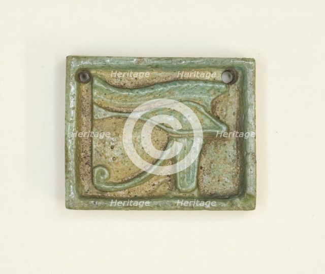 Eye of Horus (Wedjat) Amulet, Egypt, Late Period, Dynasty 26-30 (664-343 BCE). Creator: Unknown.