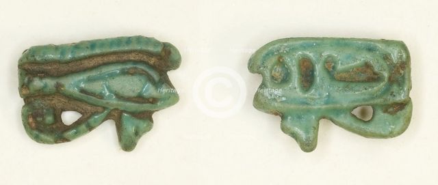 Eye of Horus (Wedjat) Amulet, Egypt, New Kingdom, Dynasty 18, reign of Amenhotep III... Creator: Unknown.
