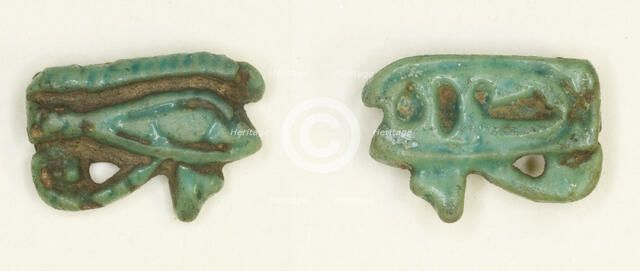 Eye of Horus (Wedjat) Amulet, Egypt, New Kingdom, Dynasty 18, reign of Amenhotep III... Creator: Unknown.