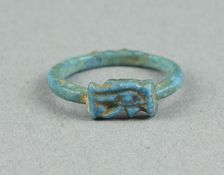 Eye of Horus (Wedjat) Finger Ring, Egypt, New Kingdom, late Dynasty 18 (about 1325 BCE). Creator: Unknown