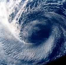 Eye of tropical storm Blanca photographed between 17 and 24 June 1985