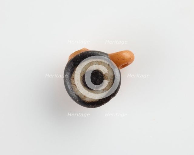 Eye-bead, with an eyelet and also a lateral bore, New Kingdom, 1550-1307 BCE. Creator: Unknown.
