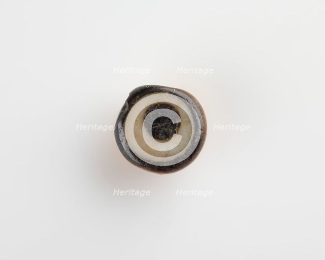 Eye-bead, with an eyelet and also a lateral bore, New Kingdom, 1550-1307 BCE. Creator: Unknown.