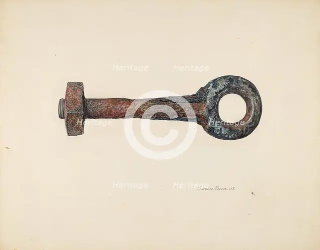 Eye Bolt, 1938. Creator: Clarence Secor.