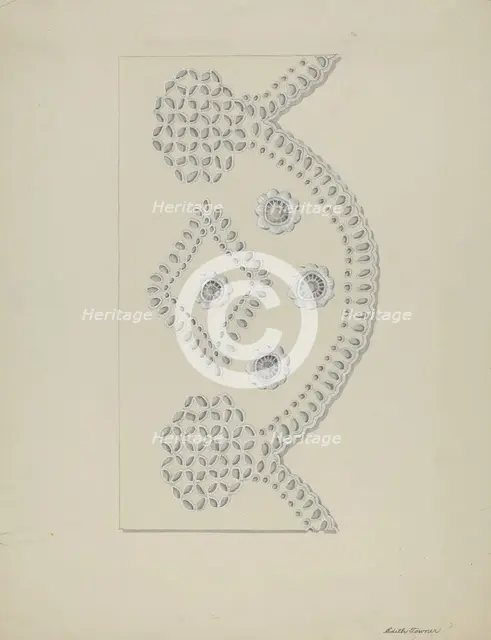 Eyelet Embroidery, c. 1937. Creator: Edith Towner.