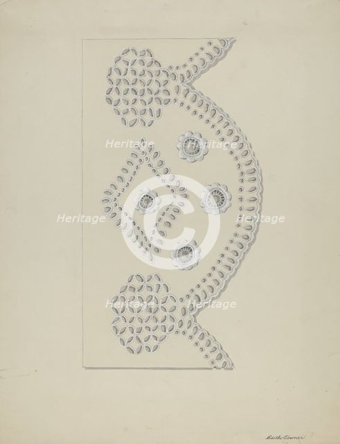 Eyelet Embroidery, c. 1937. Creator: Edith Towner.