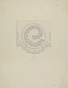 Eyelet Embroidery, c. 1940. Creator: Syrena Swanson