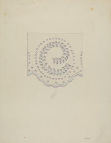 Eyelet Embroidery, c. 1940. Creator: Syrena Swanson