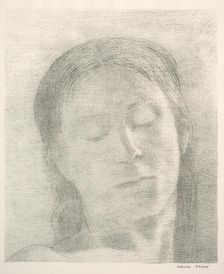 Eyes Closed, 1890. Creator: Odilon Redon