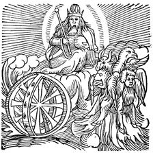 Ezekiel's vision of chariot in sky, c614 BC