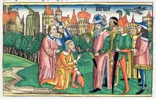 Ezra 6:16: the Temple of Jerusalem is dedicated by King Darius. Creator: Unknown