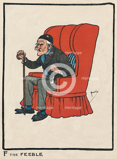 'F the Feeble', 1903. Artist: John Hassall.