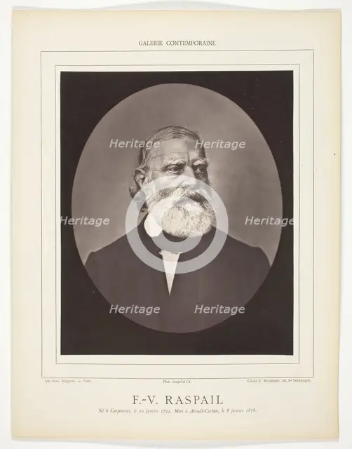 F.V. Raspail, c. 1876. Creator: Etienne Neurdein.
