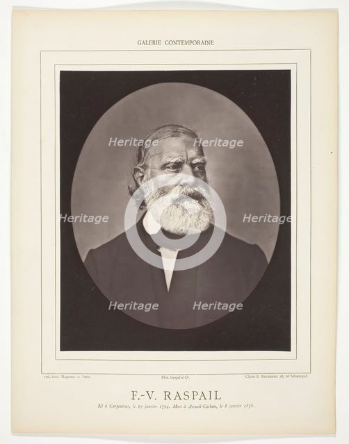 F.V. Raspail, c. 1876. Creator: Etienne Neurdein.