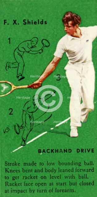 'F. X. Shields - Backhand Drive', c1935. Creator: Unknown.