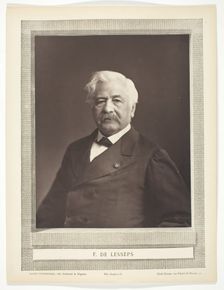 F. de Lesseps, c. 1876. Creator: Nadar