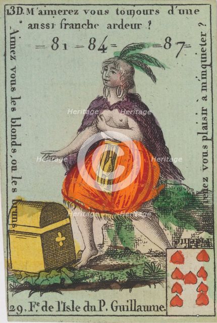 F.e de l'Isle du P. Guillaume from Playing Cards (for Quartets) 'Costumes des..., 1700-1799. Creator: Anon.