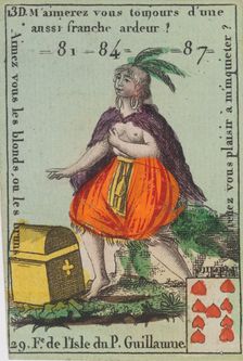 F.e de l'Isle du P. Guillaume from Playing Cards (for Quartets) Costumes des..., 1700-1799. Creator: Anon