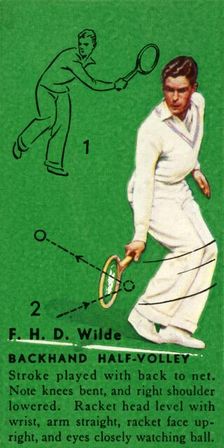 F. H. D. Wilde - Backhand Half-Volley c1935. Creator: Unknown