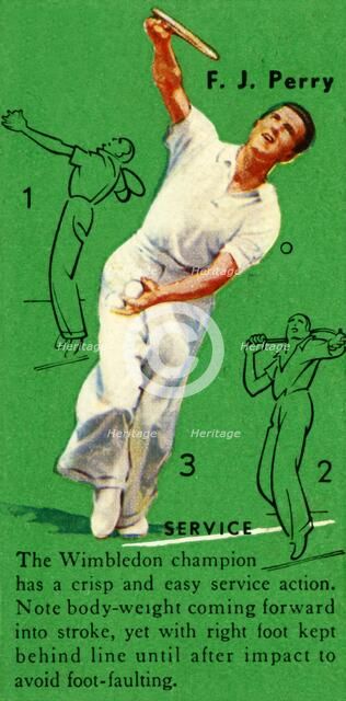 'F. J. Perry - Service', c1935. Creator: Unknown.