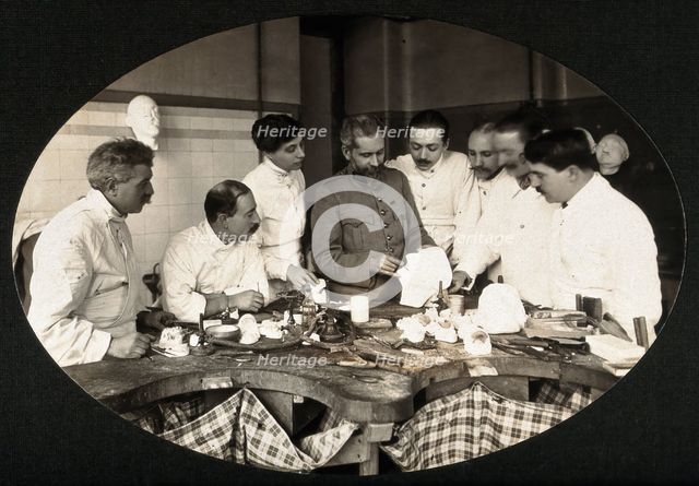 F  Lejars demonstrating operation techniques, c1900s. Creator: Fontes.