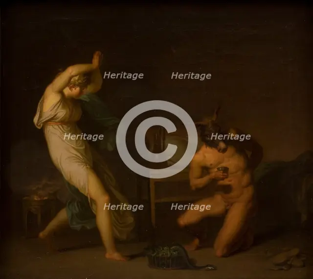 Fotis sees her Lover Lucius Transformed into an Ass, 1809. Creator: Nicolai Abraham Abildgaard.