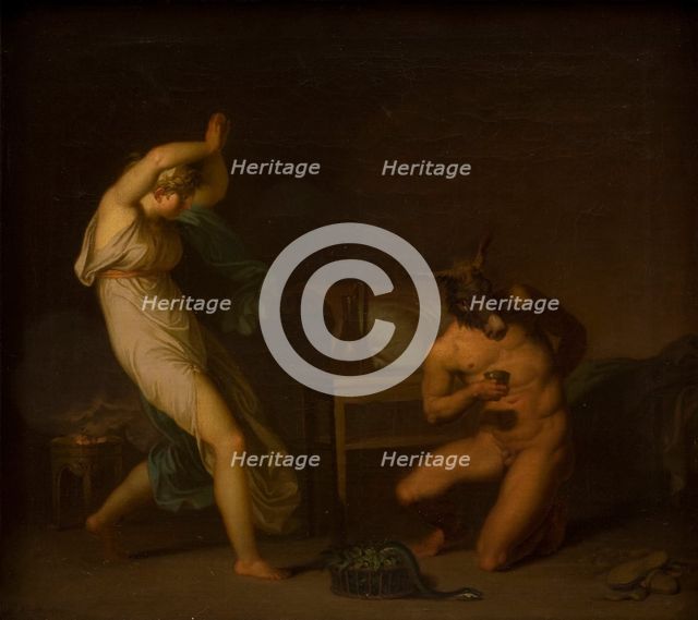 Fotis sees her Lover Lucius Transformed into an Ass, 1809. Creator: Nicolai Abraham Abildgaard.