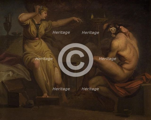 Fotis sees her Lover Lucius Transformed into an Ass. Motif from Apeleius' The Golden Ass, 1807-1808. Creator: Nicolai Abraham Abildgaard.